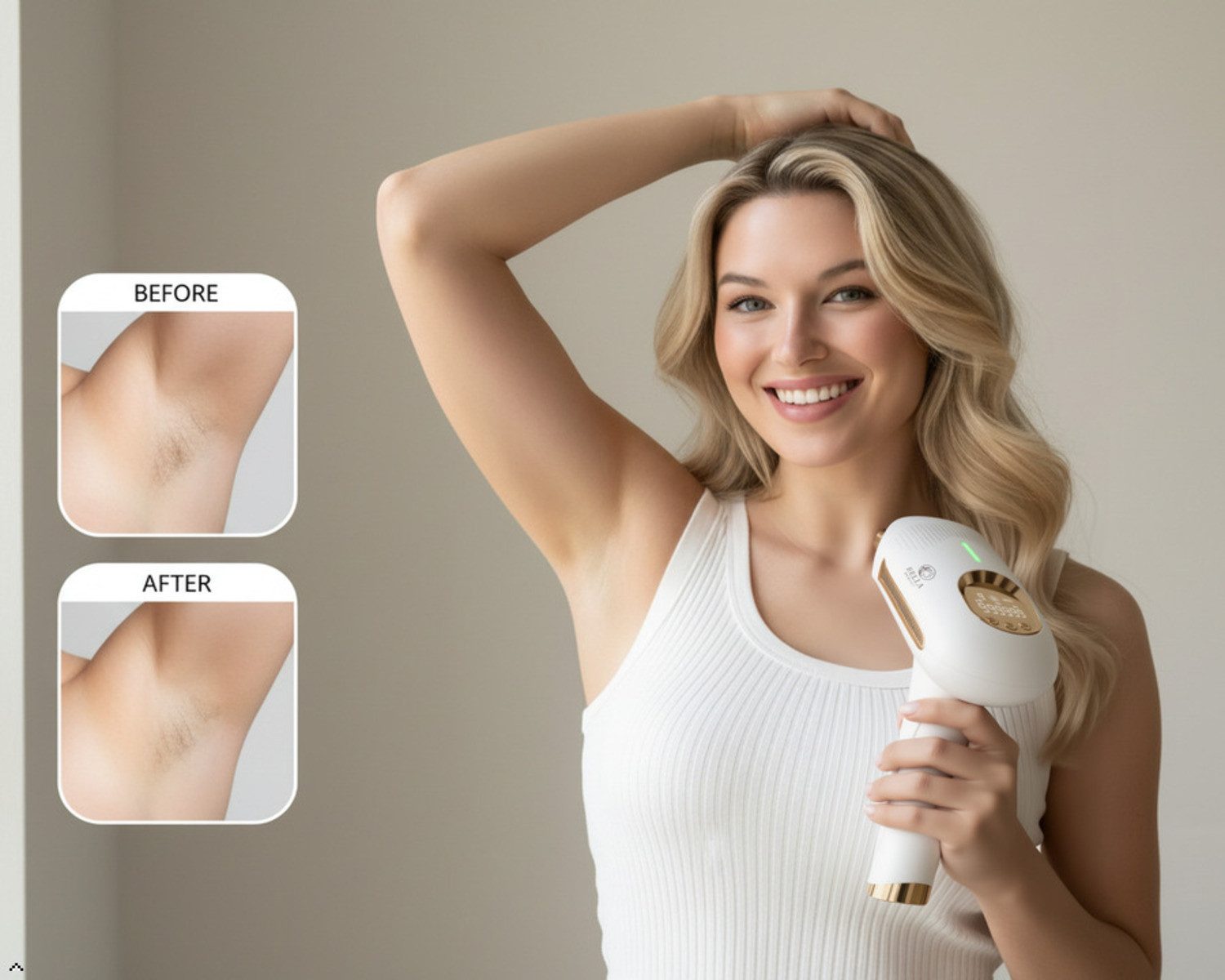 BELLABEAUTY IPL-Haarentferner IPL Laser, IPL Haarentfernungsgerät, 999,999 Lichtimpulse, Laser für Frauen, Damengeschenk, Hochwertige Verarbeitung