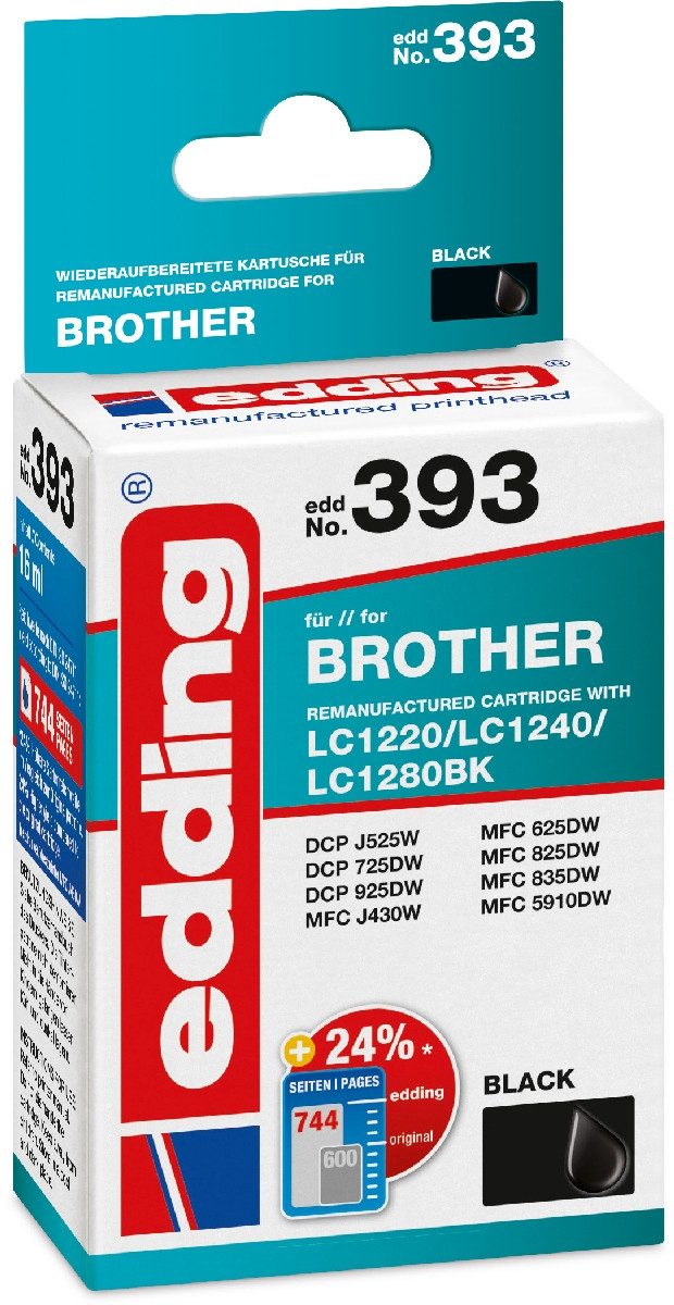 Druckerpatrone kompatibel mit Brother LC1240 black Nachfülltinte