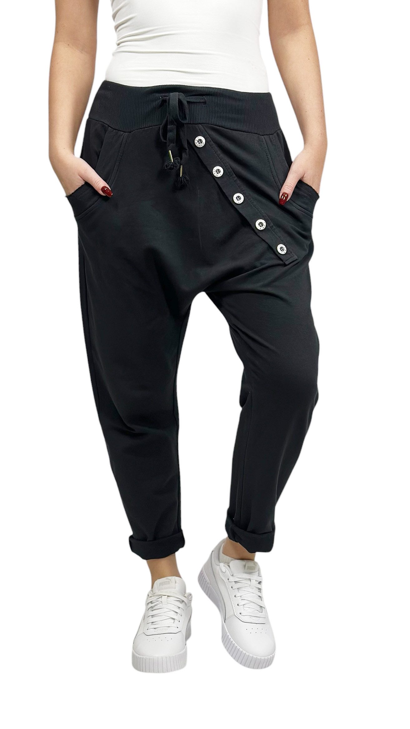Mississhop Boyfriend-Hose Damen Baumwollhose Hose Sweatpants günstig online kaufen