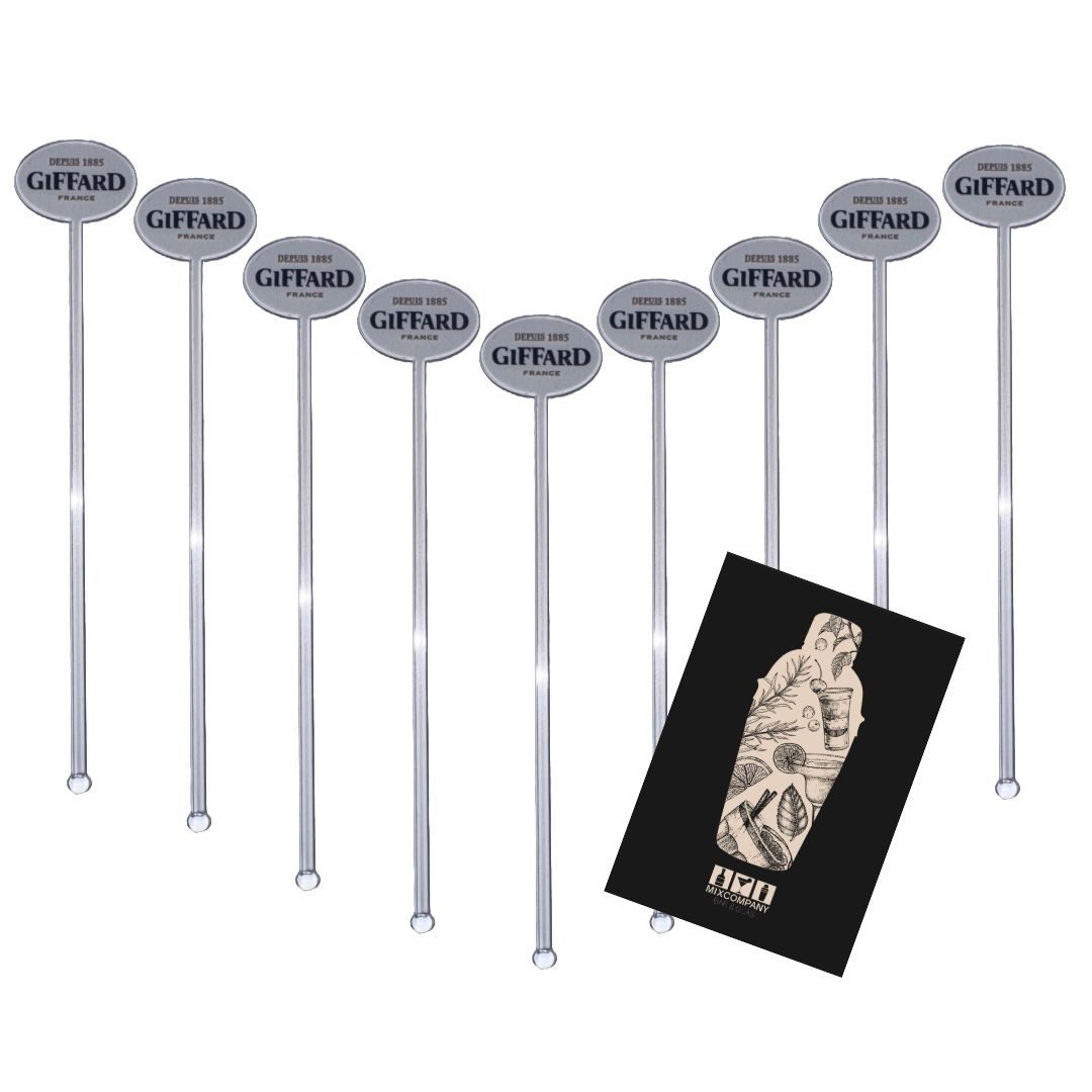 Mixcompany Stoff Giffard Stirrer 10er-Set – Rührstäbe aus hochwertigem Kunststoff