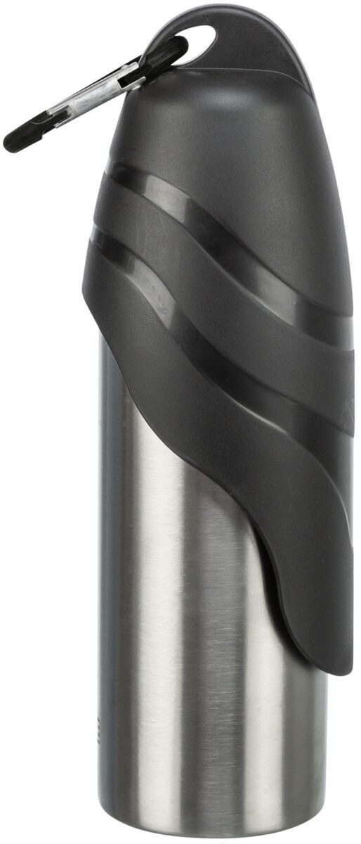 TRIXIE Reisenapf Flasche mit Trinknapf - schwarz - 0,75 l