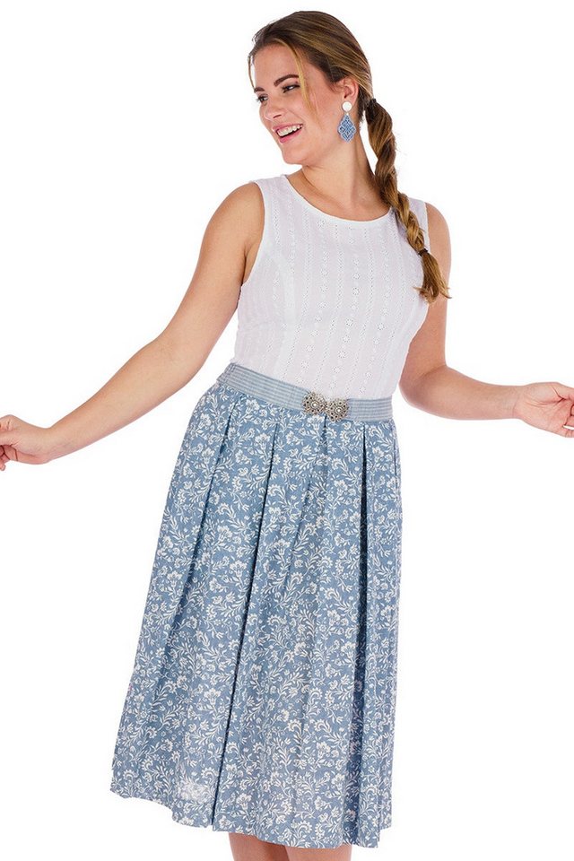 Berwin & Wolff Trachtenkleid Trachtenkleid - ILARIA - weiß/pale denim