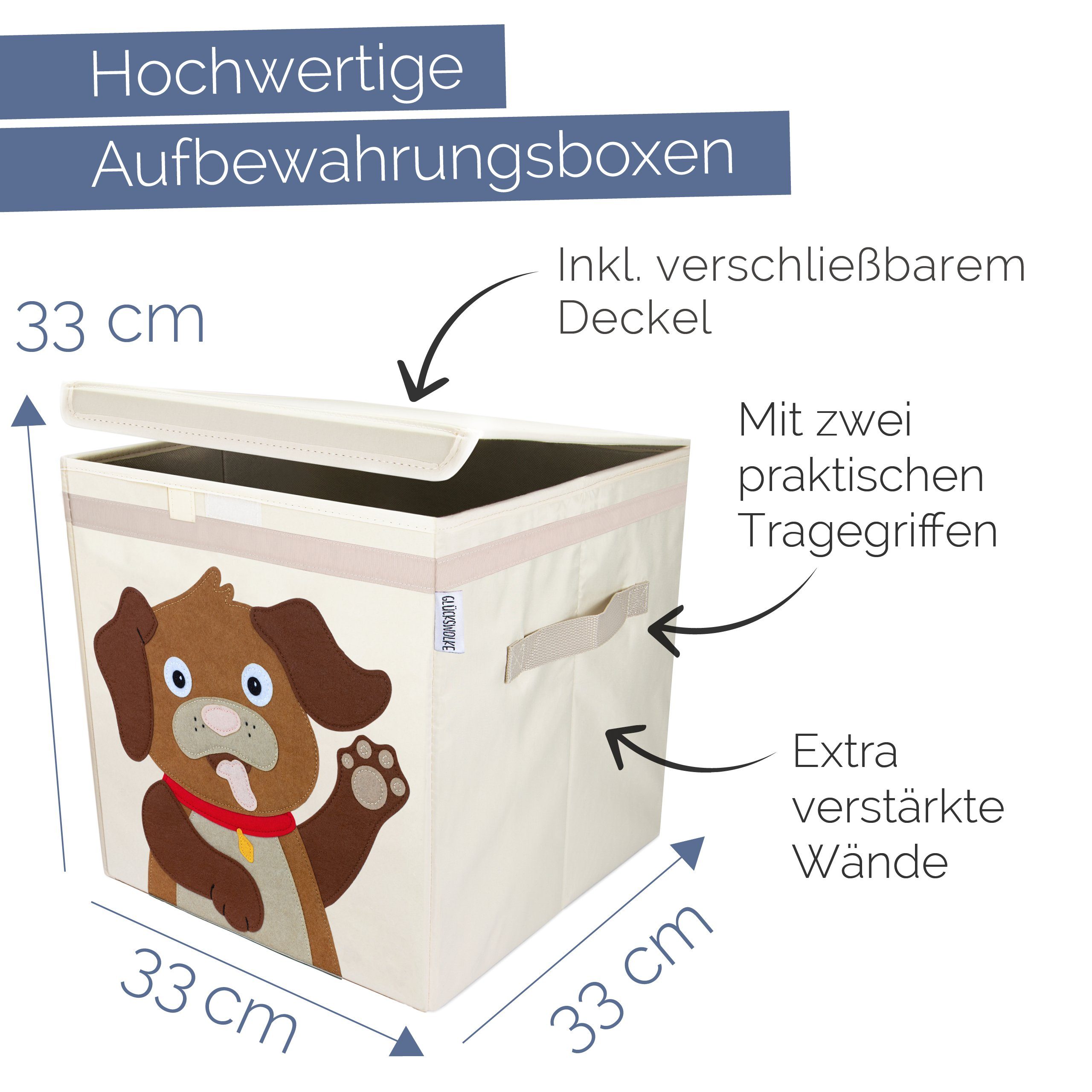 GLÜCKSWOLKE Aufbewahrungsbox Kinder - 15 Motive günstig online kaufen