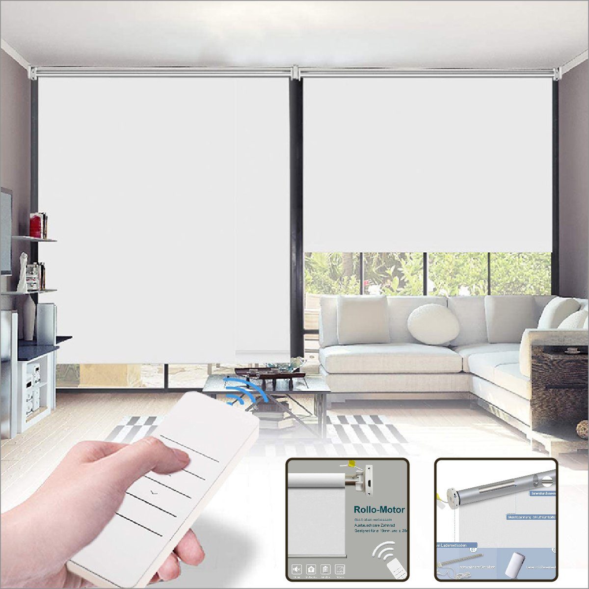 Elektrisches Rollo »KlemmfixRollo«, ihome, verdunkelnd, ohne Bohren