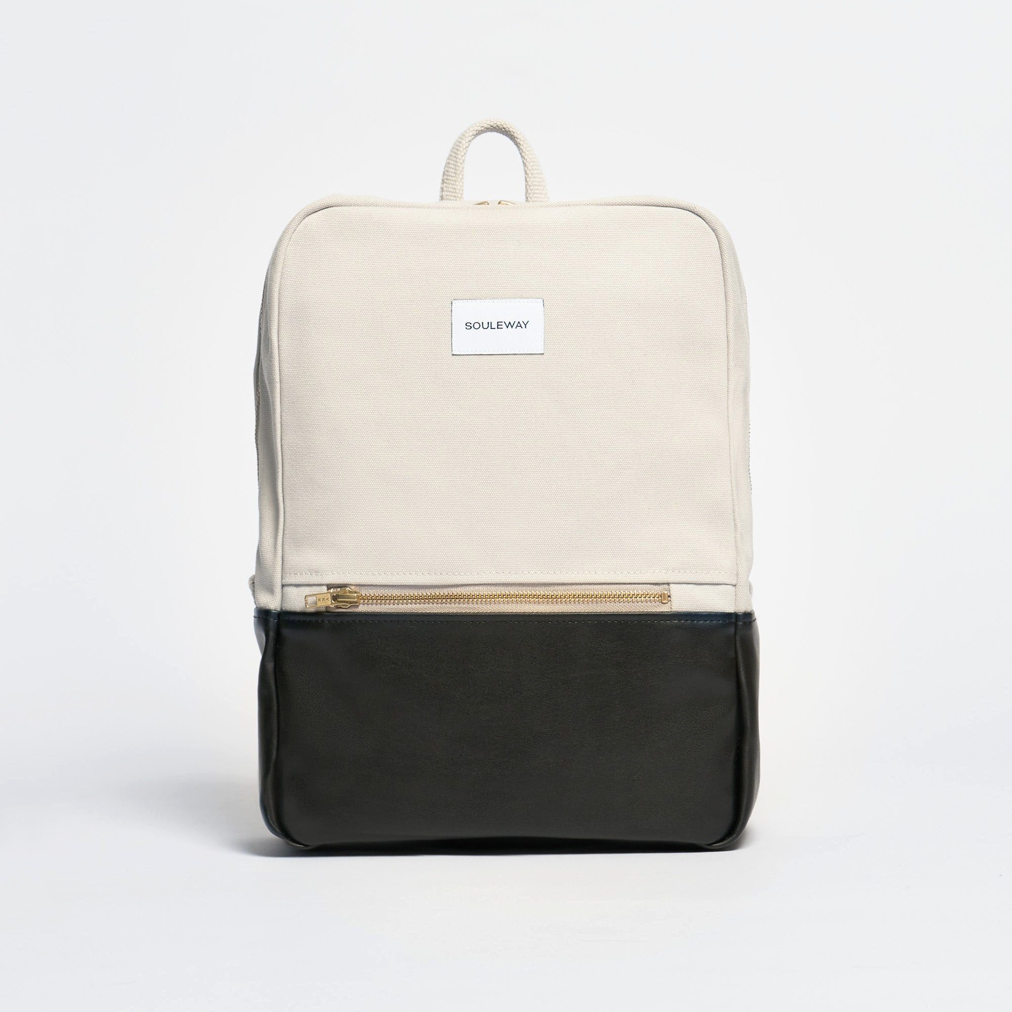 Souleway Cityrucksack Daypack Two-Tone, vegan, für Damen und Herren aus Canvas und Oleatex, Handgepäck, hergestellt in Deutschland, nachhaltig, wasserabweisend