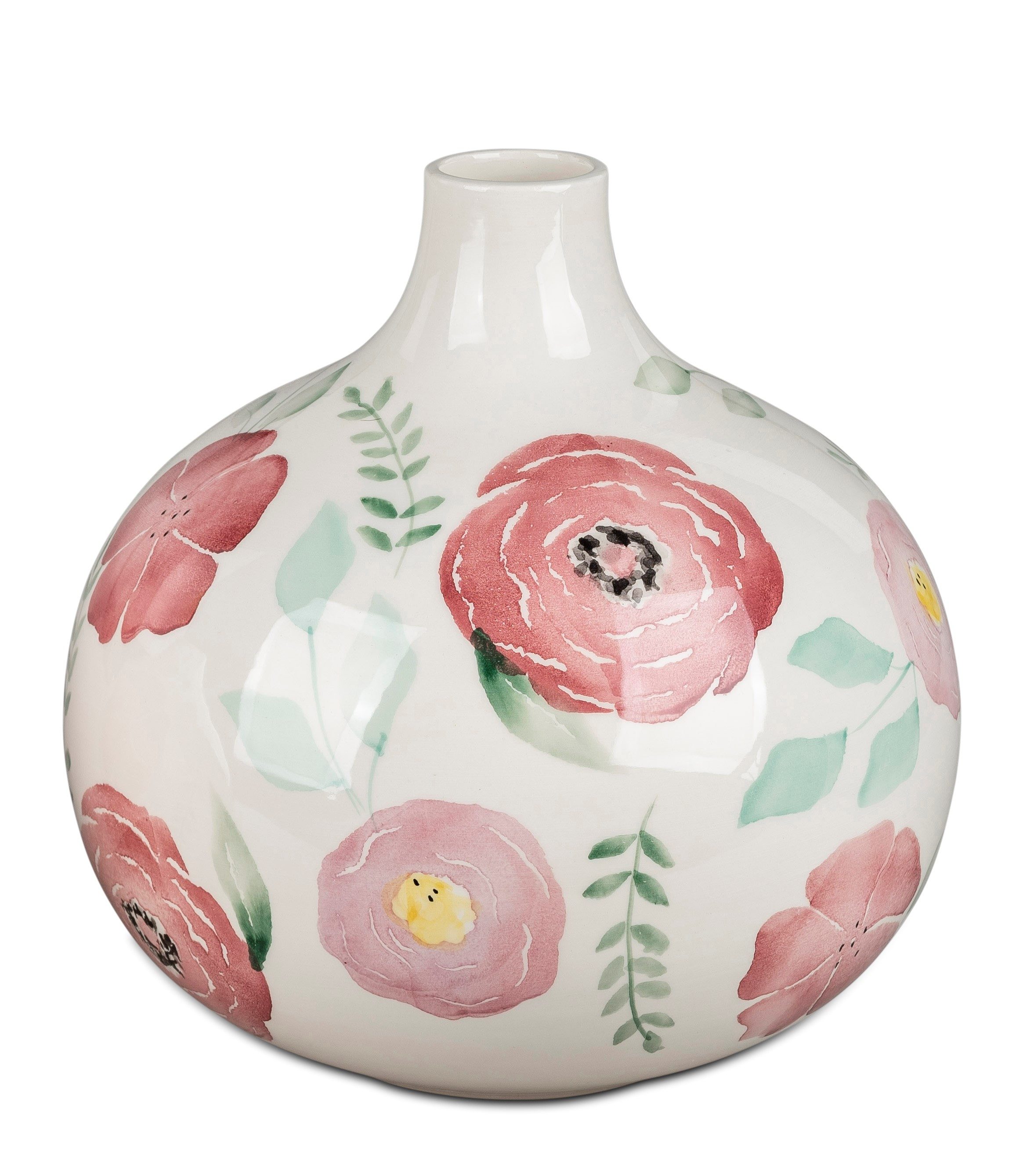 formano Kugelvase Rosen, Farbe: Weiß, Motiv: Rosen