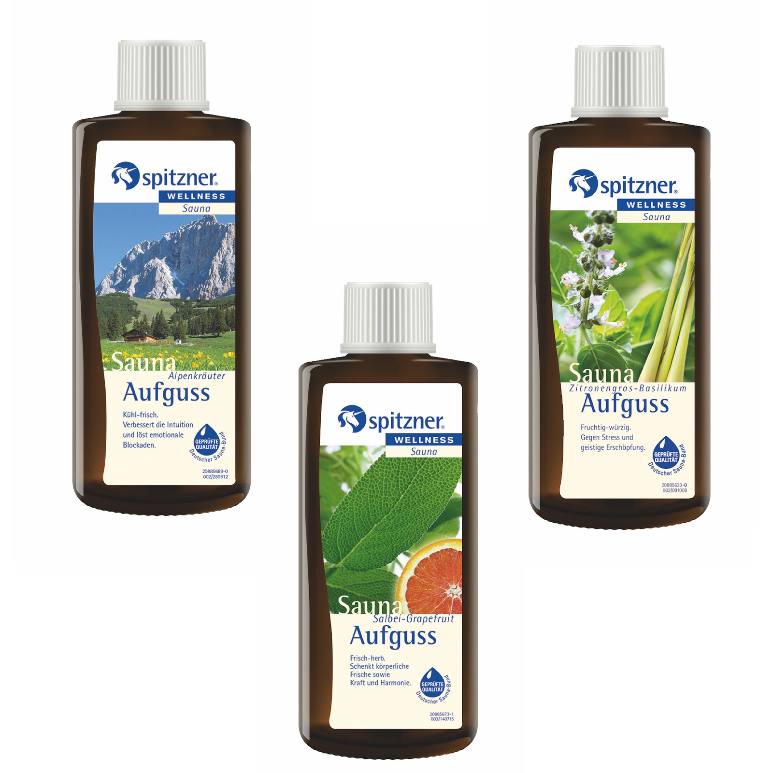 Spitzner Aufgusskonzentrat Spitzner Saunaaufguss Vorteilspack 3er Alpenkräuter Salbei