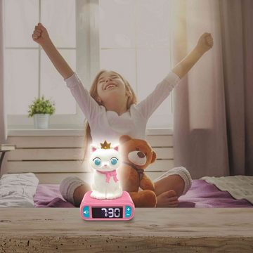 Lexibook® Kinderwecker Katzen Wecker mit 3D Nachtlicht-Figur und besonderen Klingeltönen