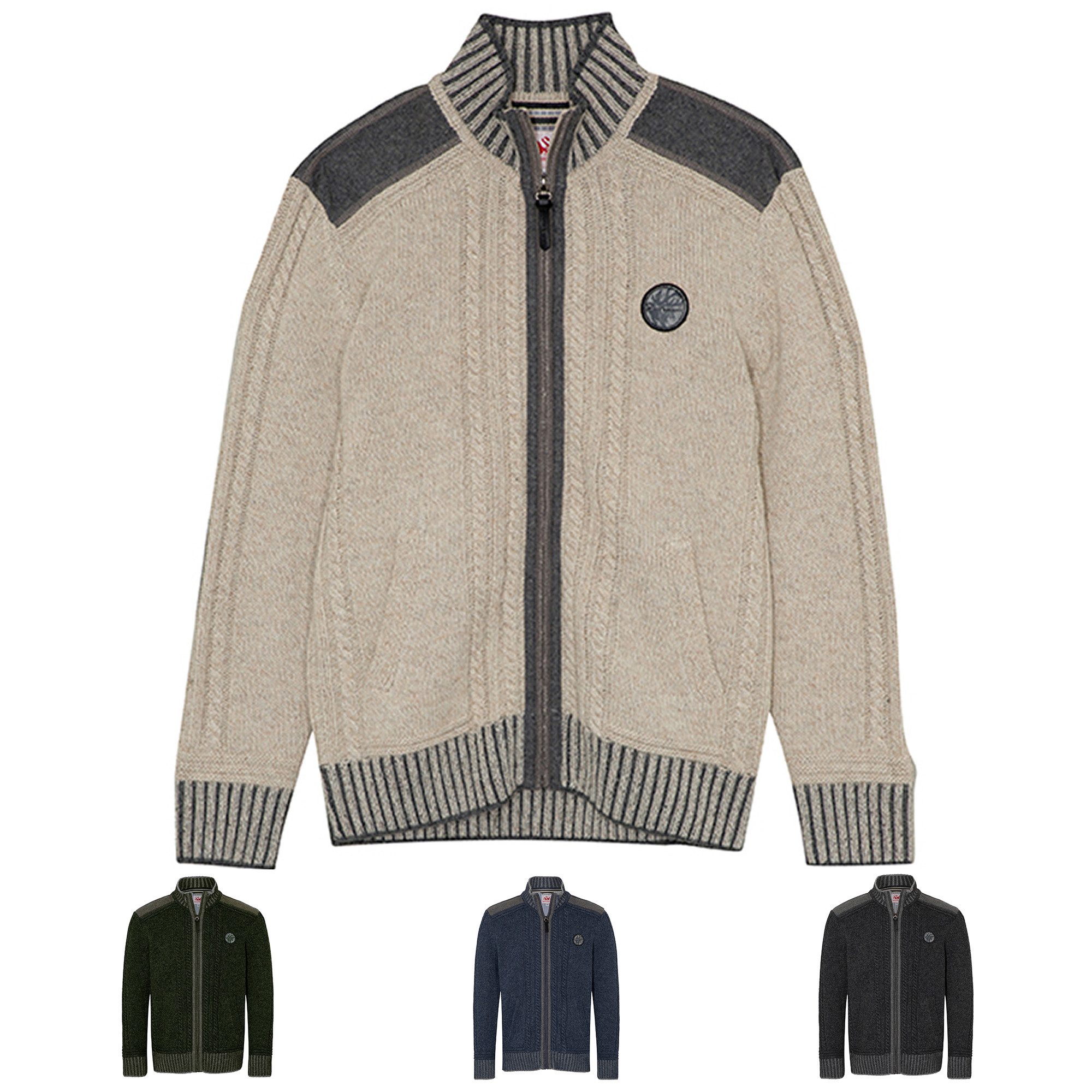 Spieth & Wensky Trachtenstrickjacke Erato- Strickjacke Erato Herren Trachten Wolljanker Strickjacke Jacke aus Schurwolle