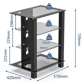 FITUEYES TV-Ständer, (TV HiFi Rack)