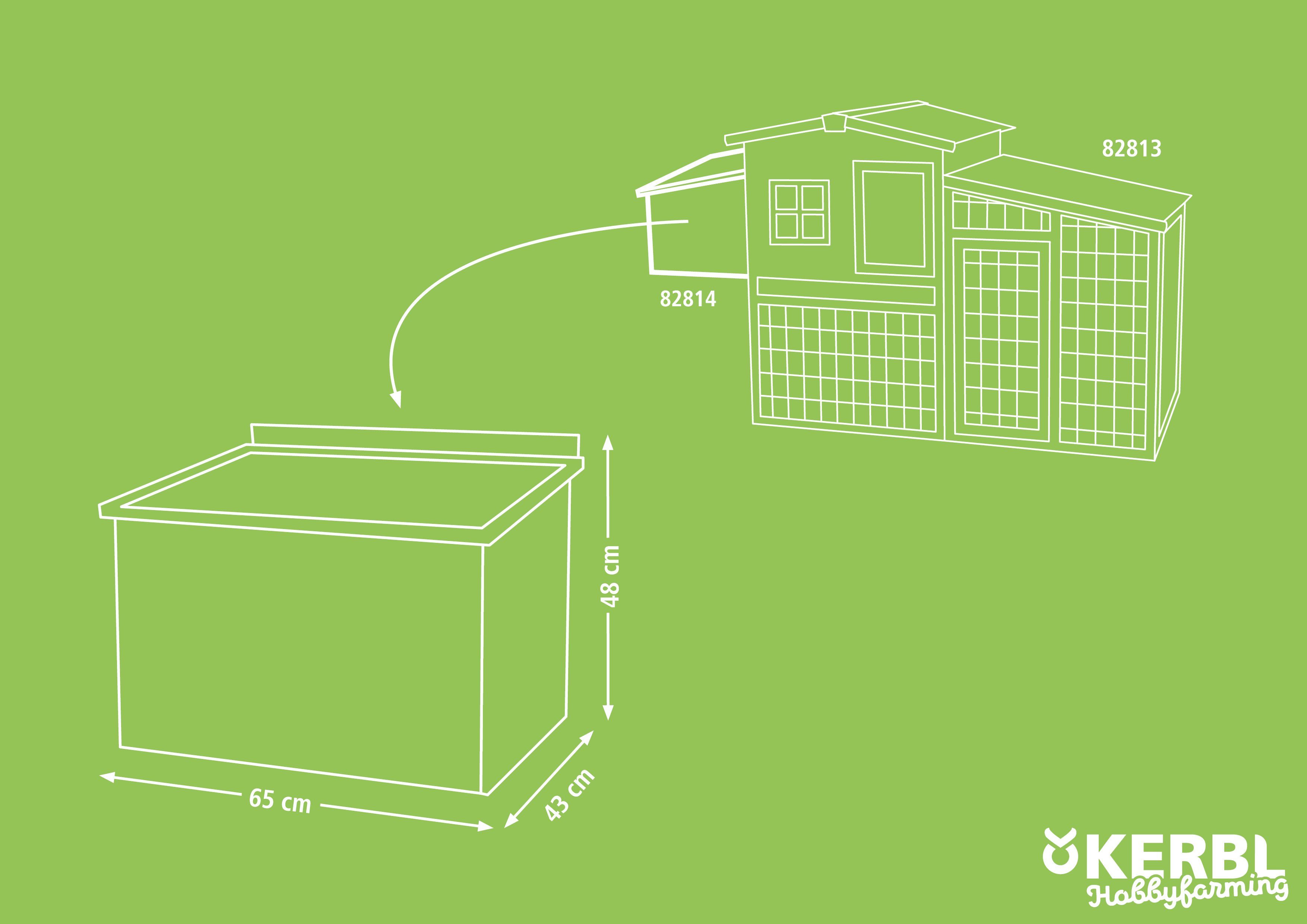 Kerbl Kleintierstall Kerbl Legenest Fortuna Anbau + Sitzstangen, für Kleintierstall 82813