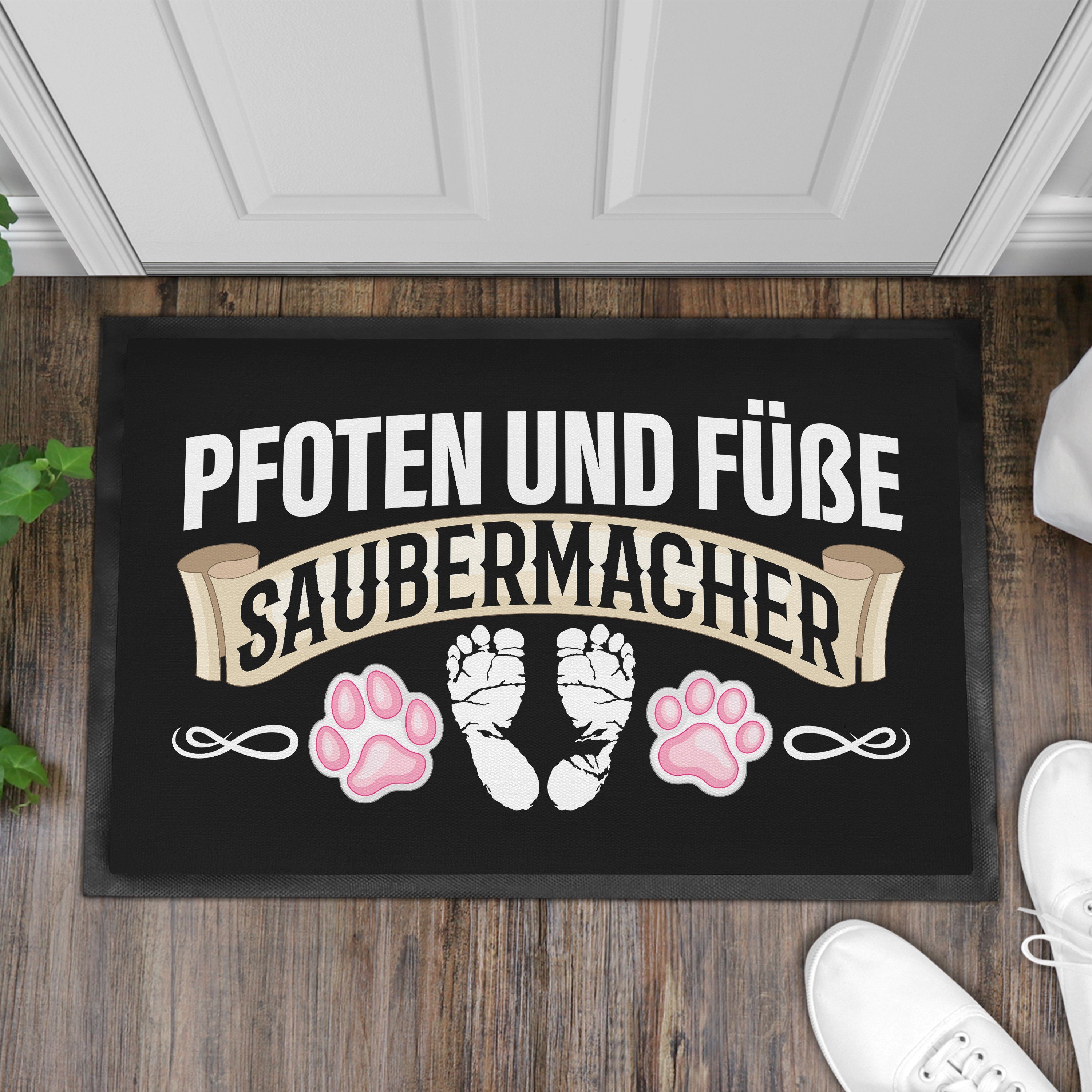 Füße Fußmatte Trendation und Pfoten Besitzer, Saubermacher Geschenk Lustige Hunde Fußmatte