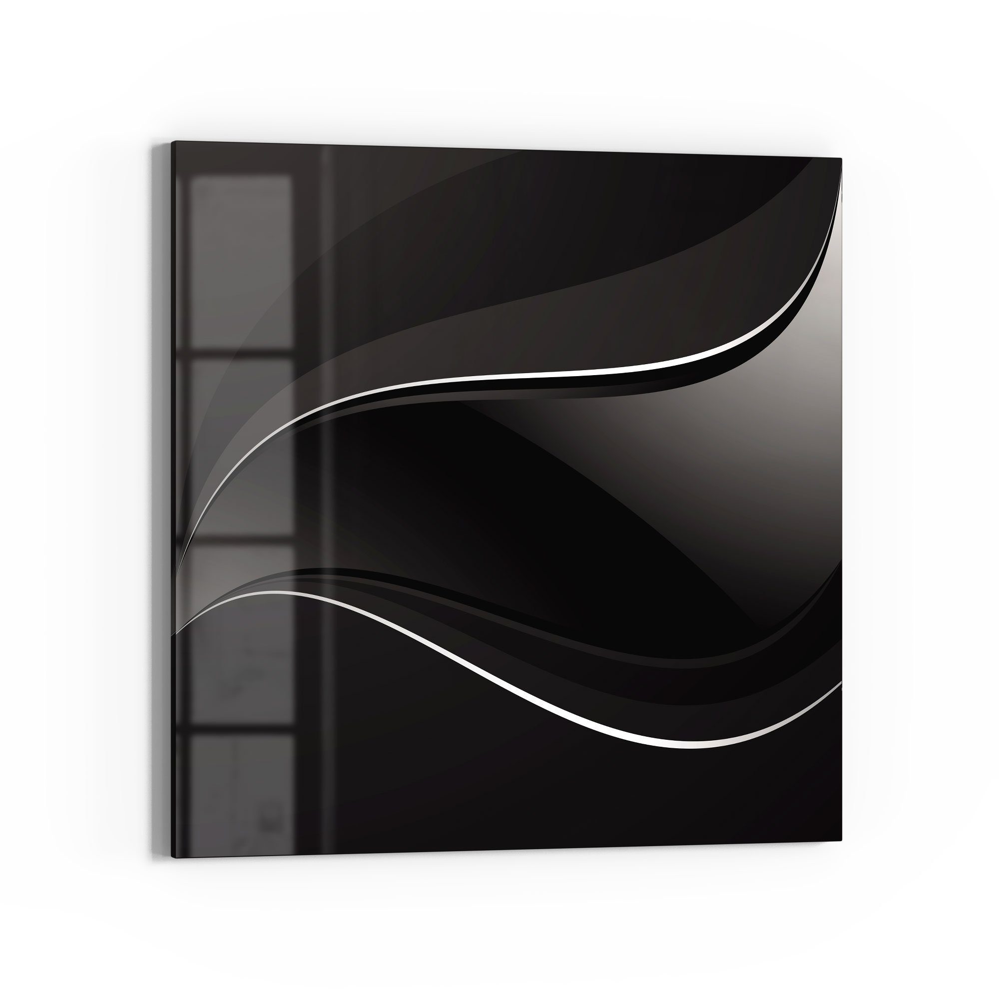 DEQORI Magnettafel 'Dunkle Wellengrafik', Whiteboard Pinnwand beschreibbar günstig online kaufen