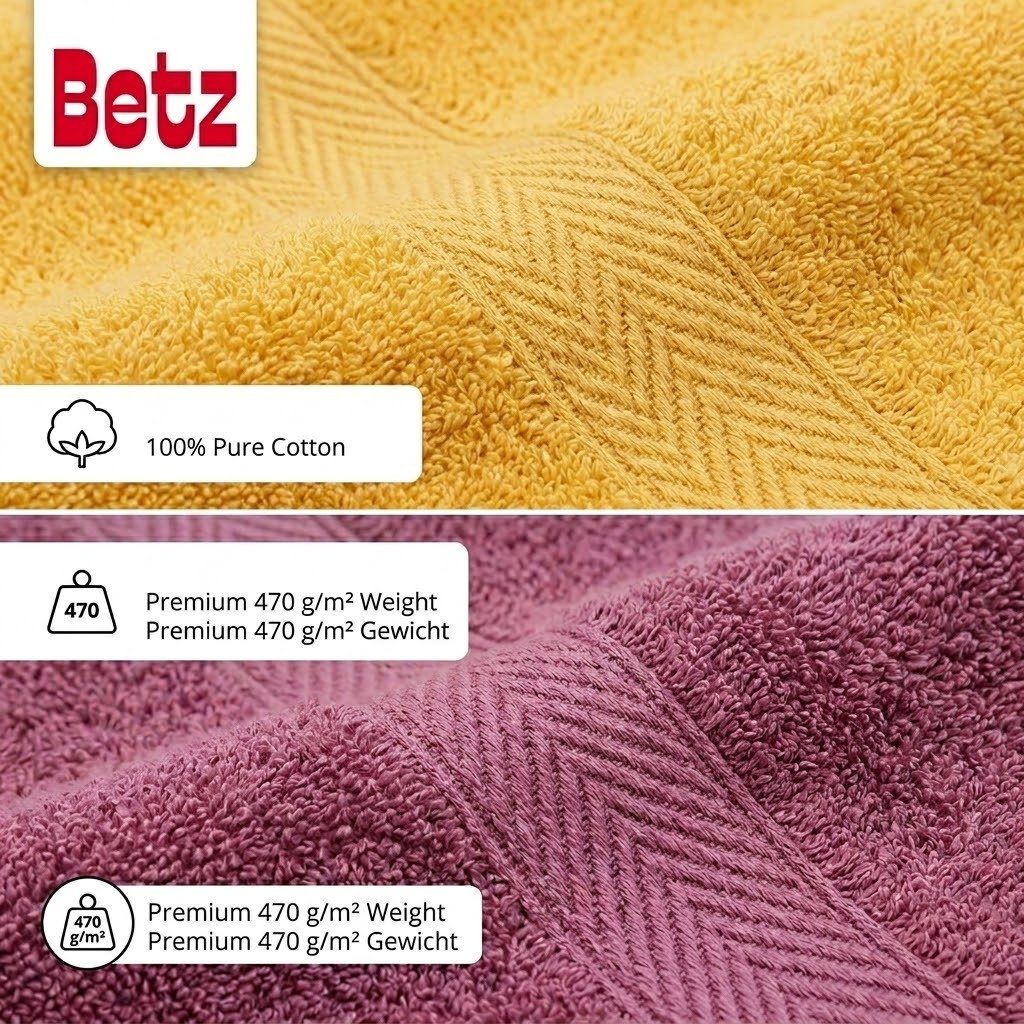Betz Handtücher Premium Handtuch-Set 12-tlg., 100% Baumwolle (Set, 12-St), Duschtücher,Handtücher, Gästetücher, Seiftücher,Waschhandschuhe – Bild 5 von 5