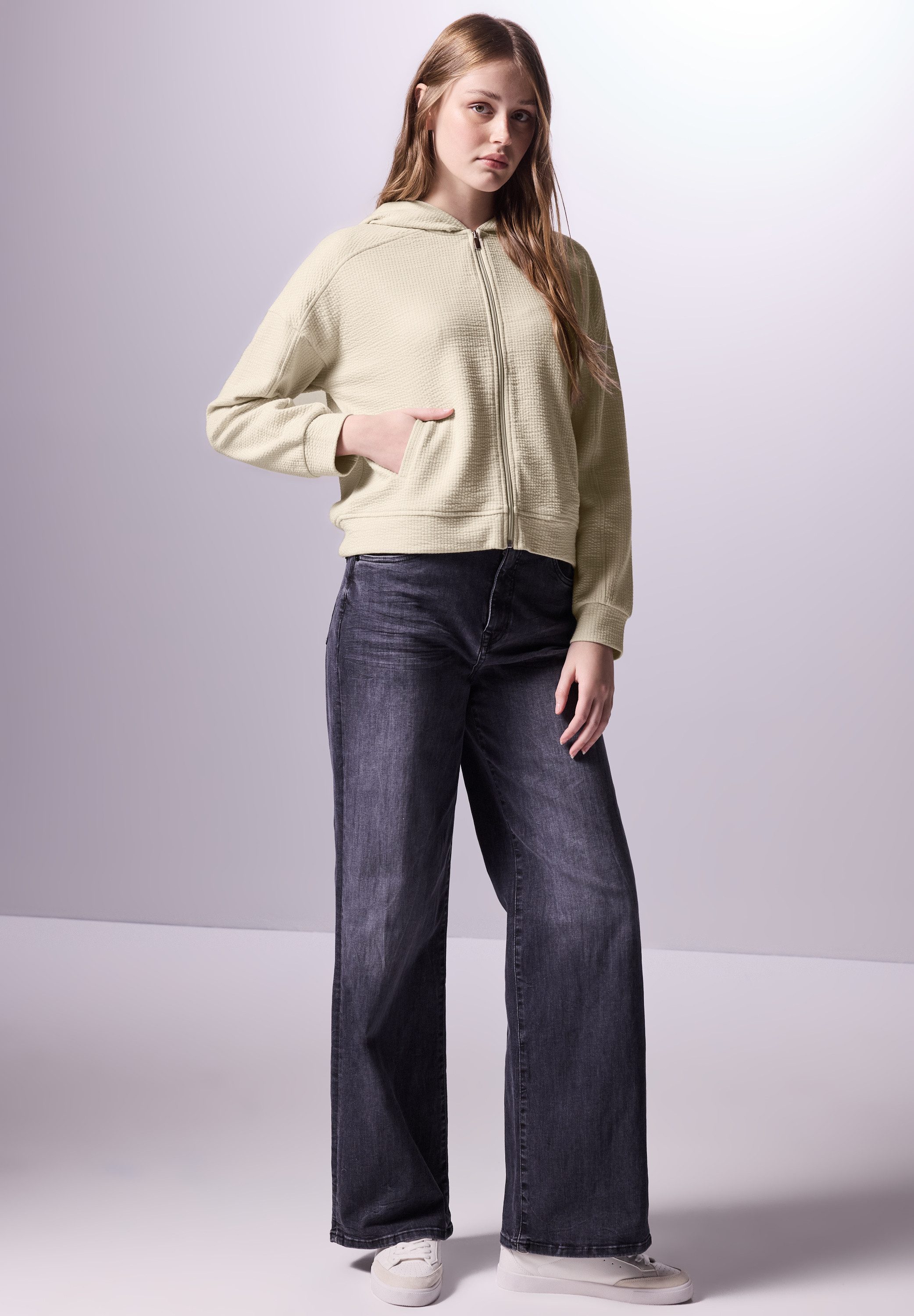 STREET ONE STUDIO Cardigan aus Baumwolle mit Stretchanteil