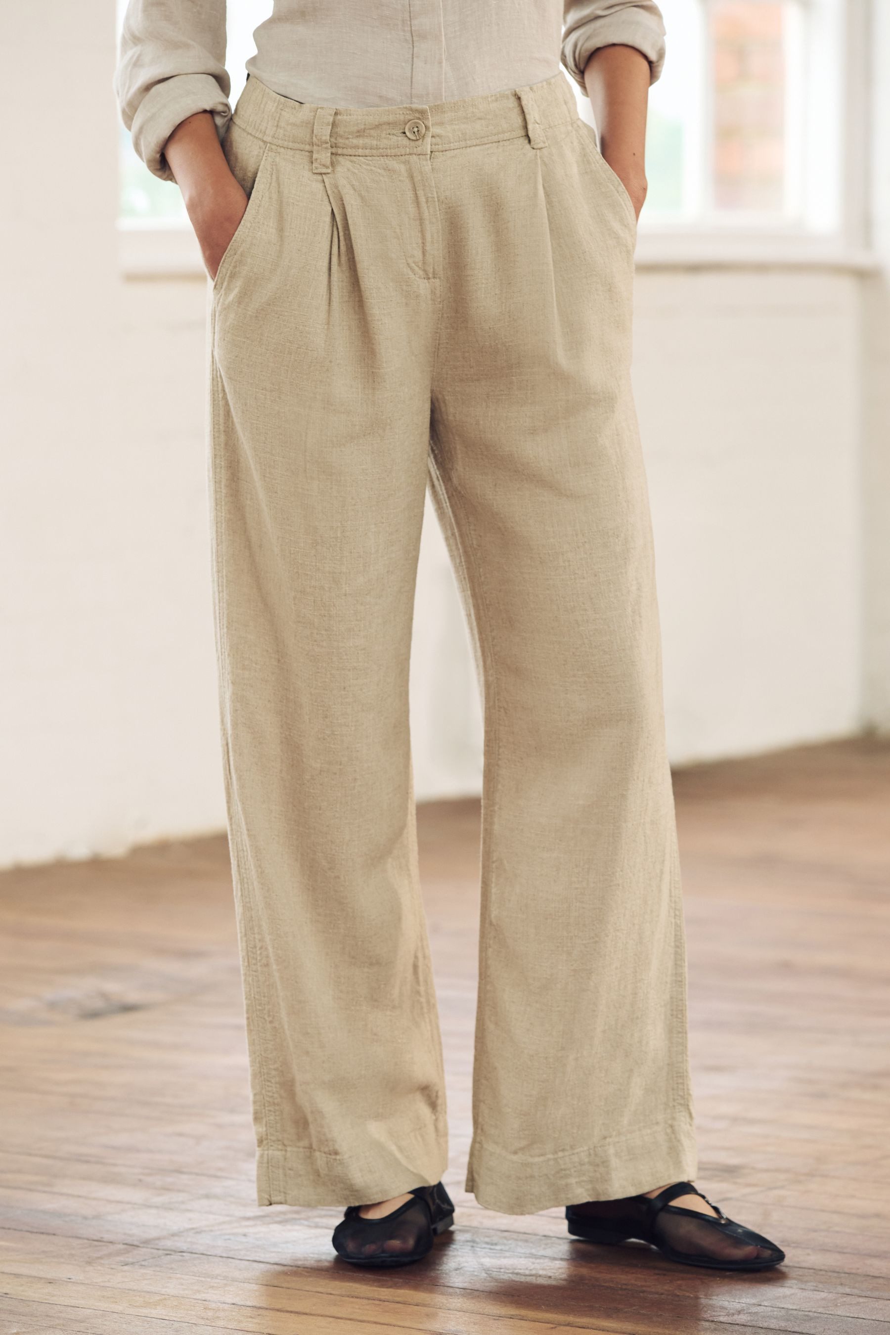 Next Marlene-Hose Hose aus Leinenmischung mit günstig online kaufen