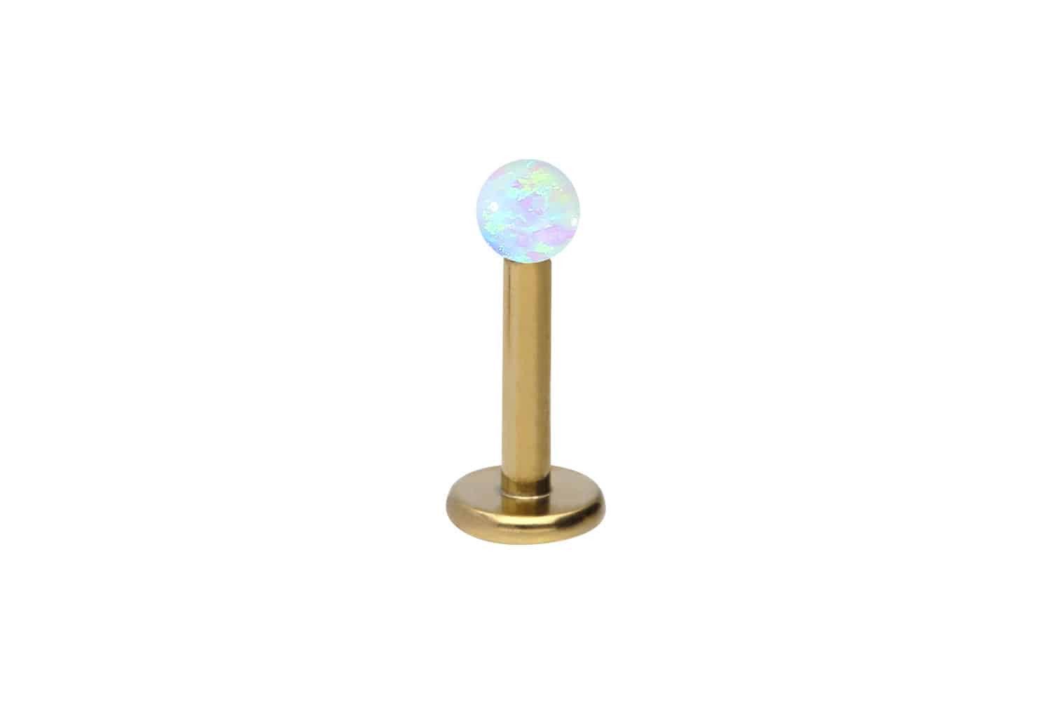 Piercing-Set Chirurgenstahl Labret SYNTHETISCHER OPAL