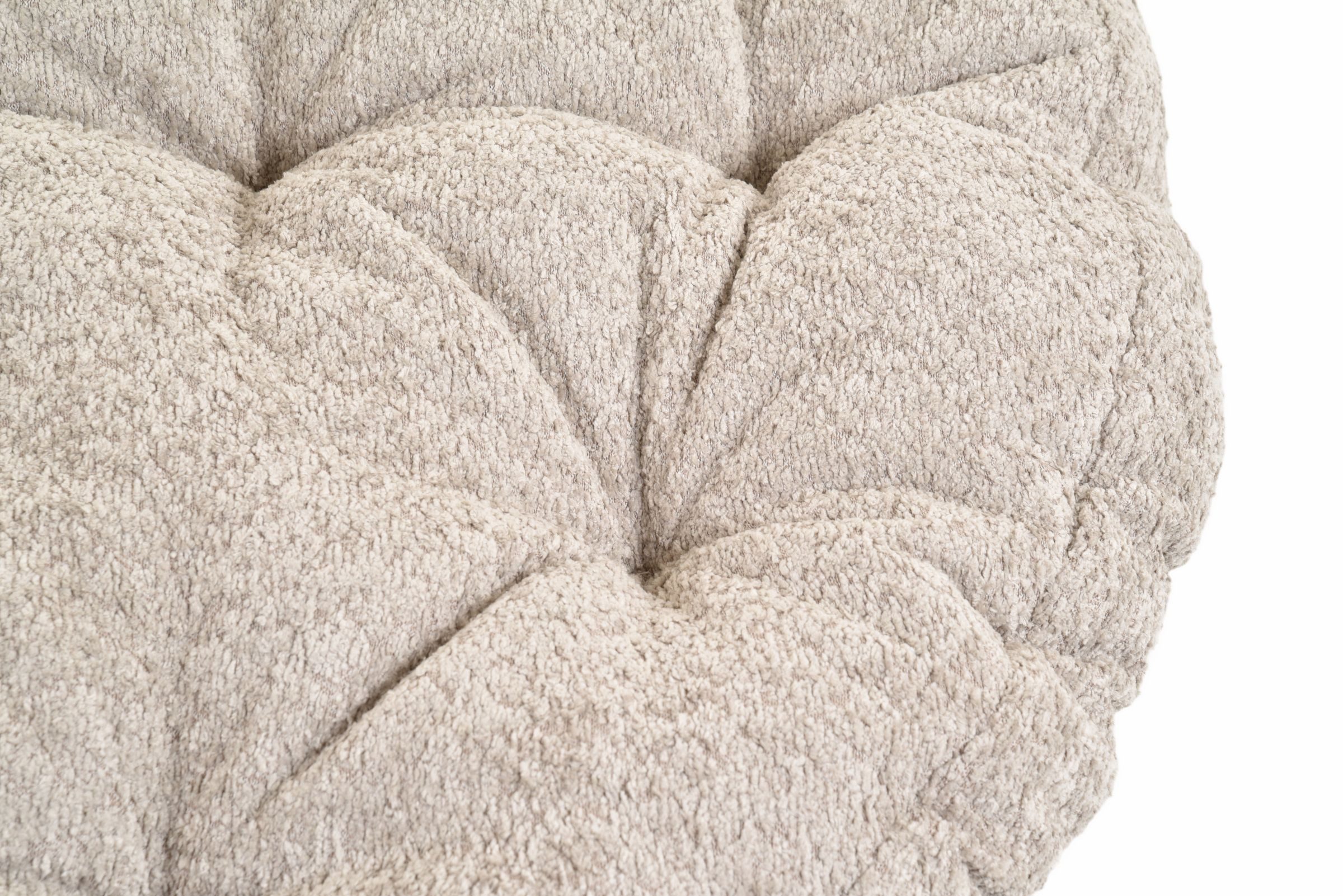 Krines Home Bodenkissen K 31 Papasan 110cm FlauschGrau, Grau-flauschig weich