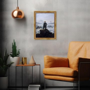 Dekomundo® Bild mit Rahmen Der Wanderer über dem Nebelmeer Caspar David Friedrich Sonderedition