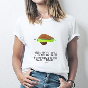 Mr. & Mrs. Panda T-Shirt Avocado Yoga - Weiß - Geschenk, Frauen, unsportlich, Gesund, Avocado (1-tlg)