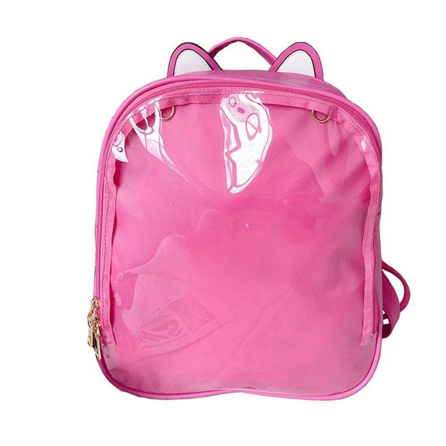 LuxusKollektion Schulranzen Ita Rucksack Katzenohren Transparenter Fenster Rosa