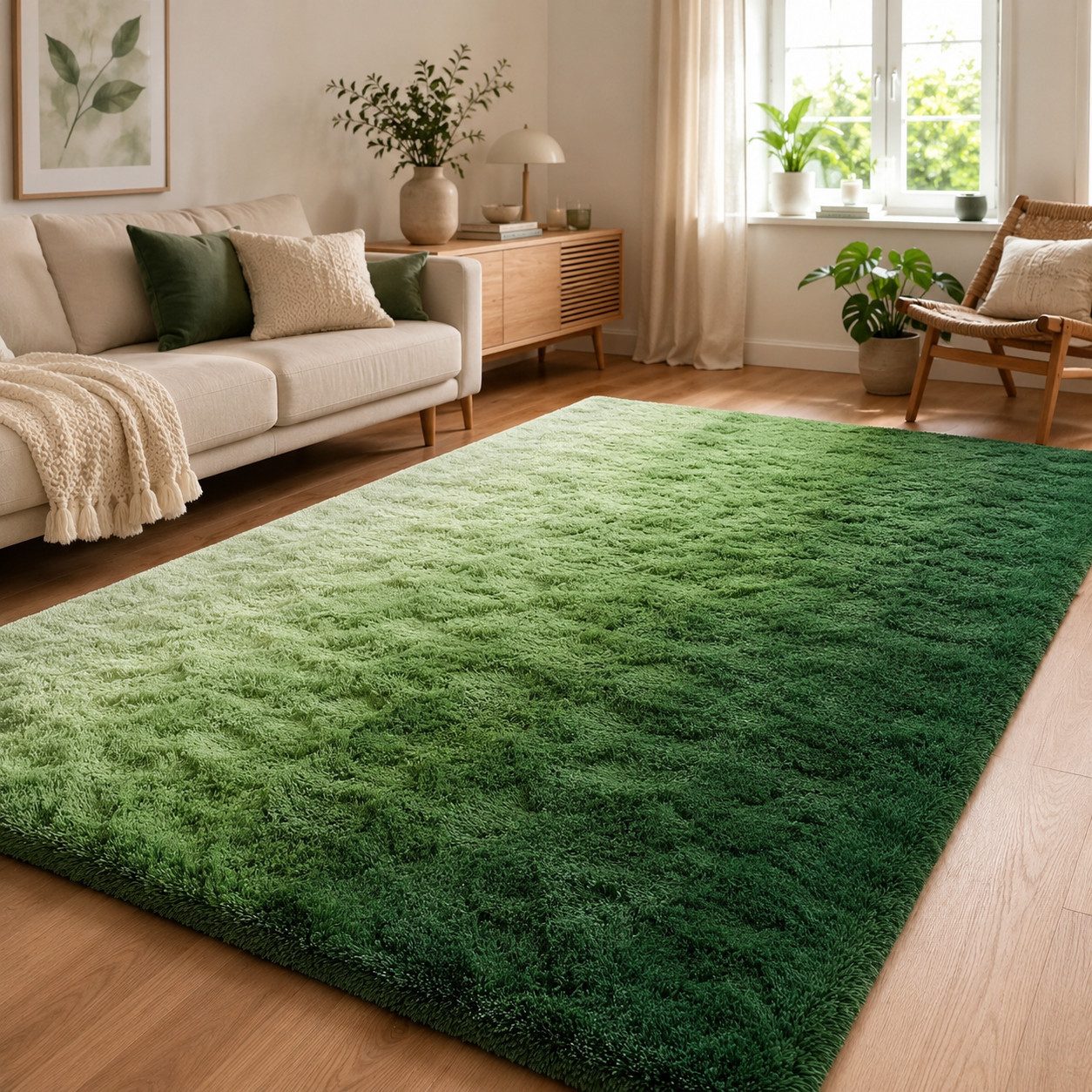 Lochas Hochflor-Teppich Hochflor-Teppich weich & kuschelig für Wohnzimmer und Schlafzimmer