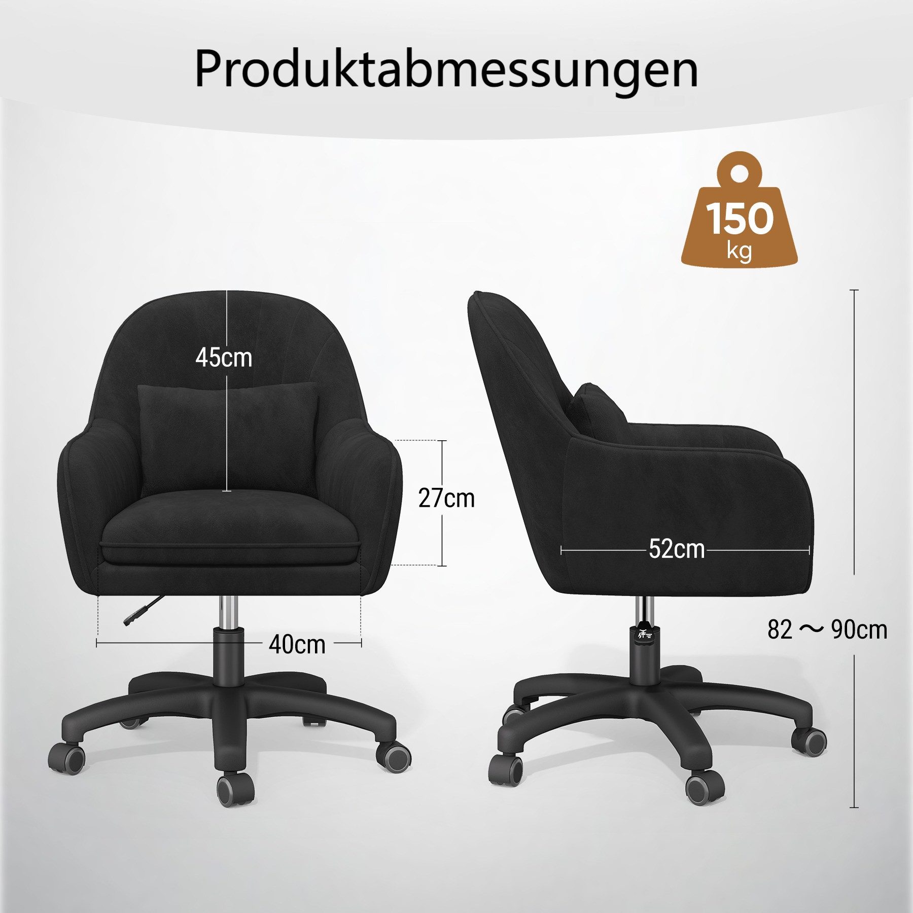 HawthyHome Bürostuhl Ergonomischer Homeoffice-Stuhl, 360° Drehbar & Höhenve günstig online kaufen