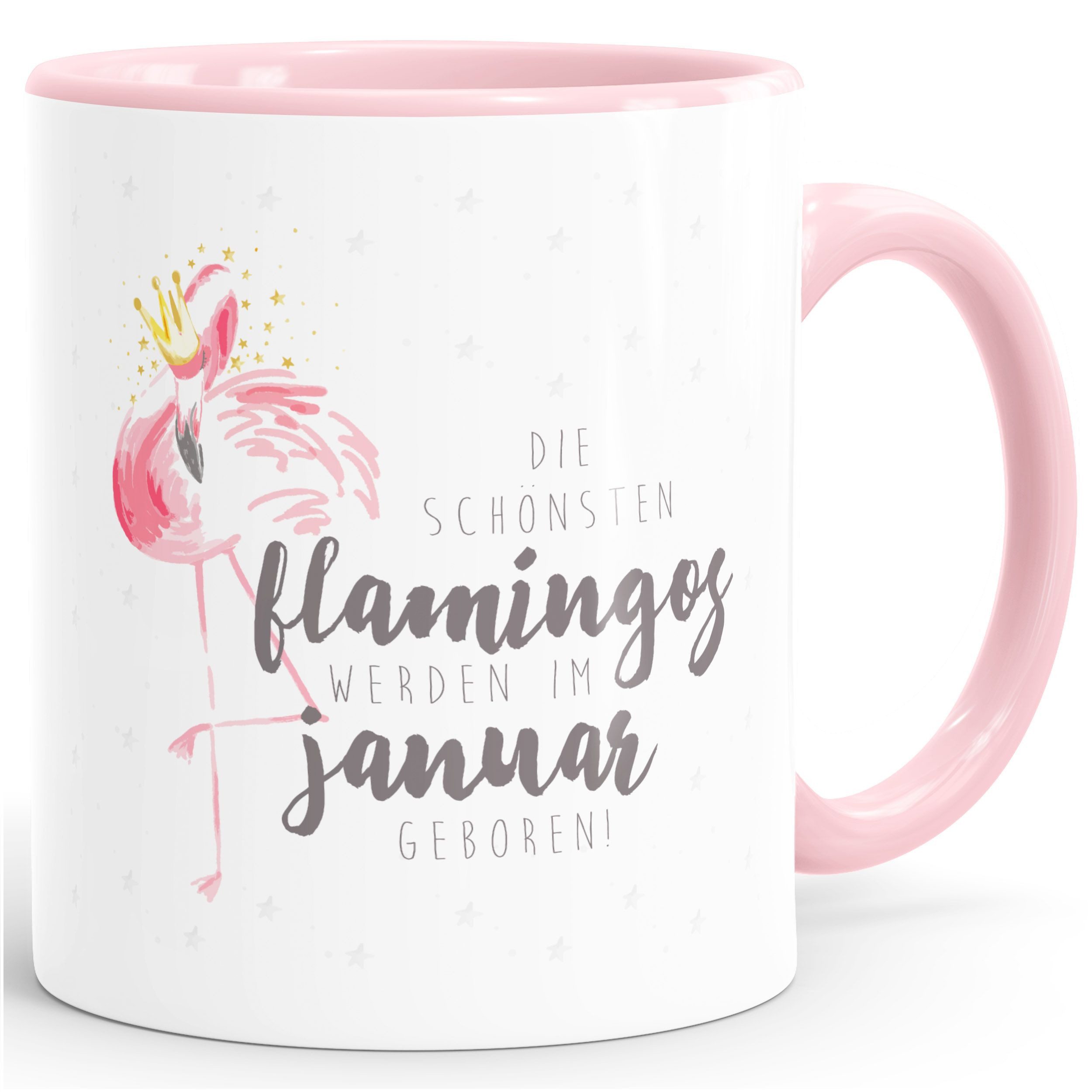MoonWorks Tasse Tasse Geschenk Kaffeetasse Flamingo Krone die schönsten Flamingos, Keramik