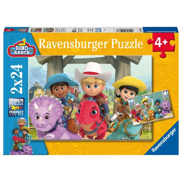 Ravensburger Puzzle 2 x 24 Teile Puzzle Dino Ranch Freundschaft 05588 24 Puzzleteile