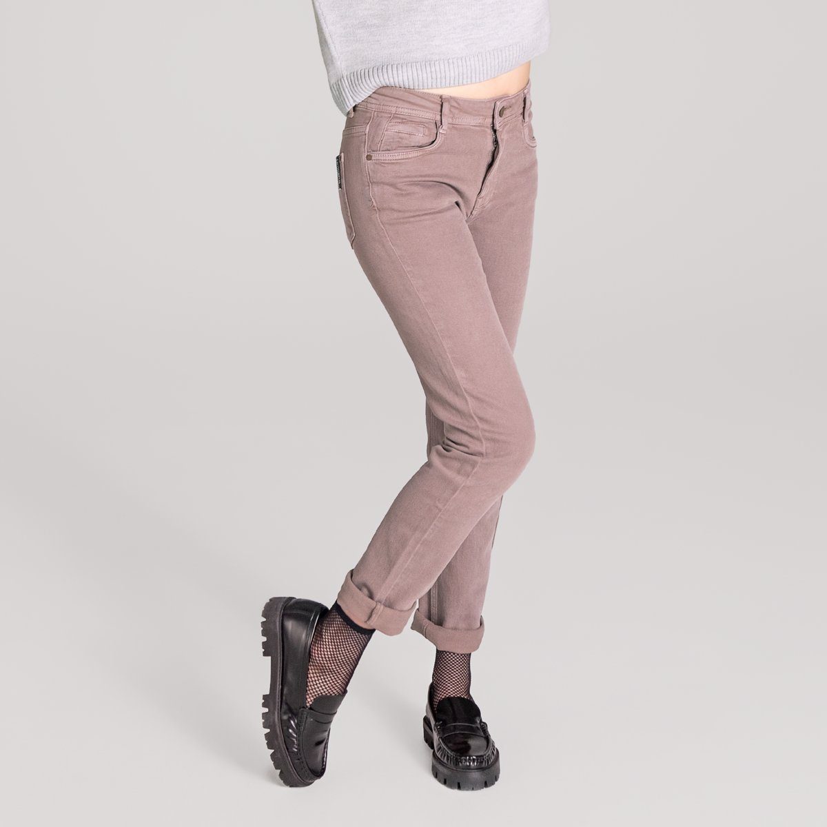 trueStory 5-Pocket-Jeans AVALYN Slim Fit Jeans Mauve