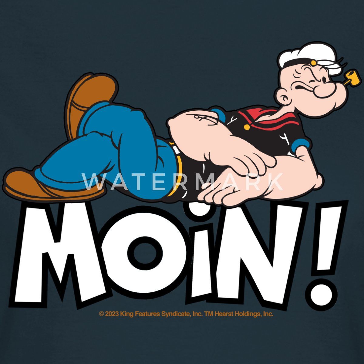 Spreadshirt T-Shirt Popeye Faulenzen Mit Schrift günstig online kaufen