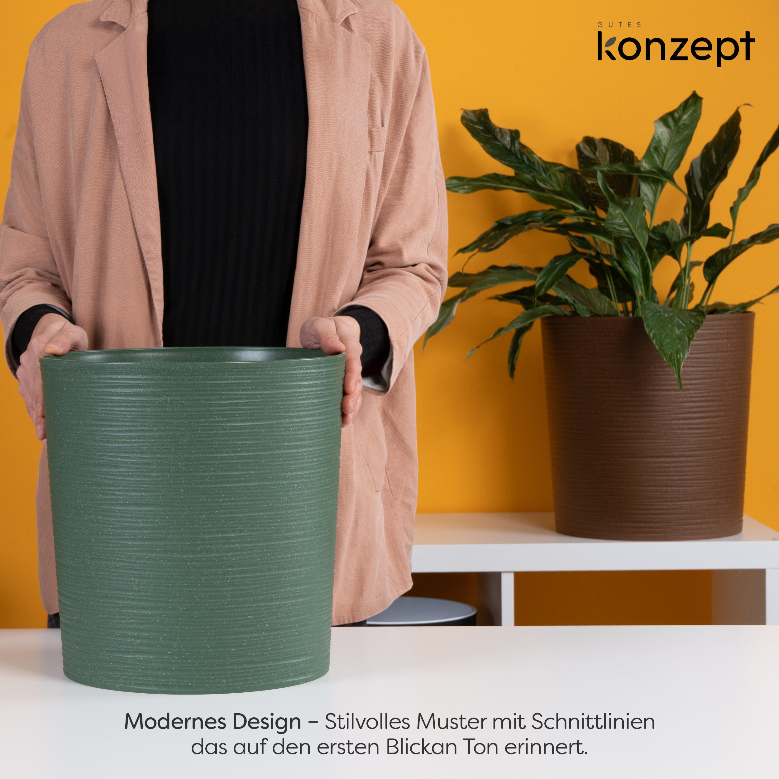 KONZEPT Blumentopf Pflanztopf Groß Innen, 30cm günstig online kaufen