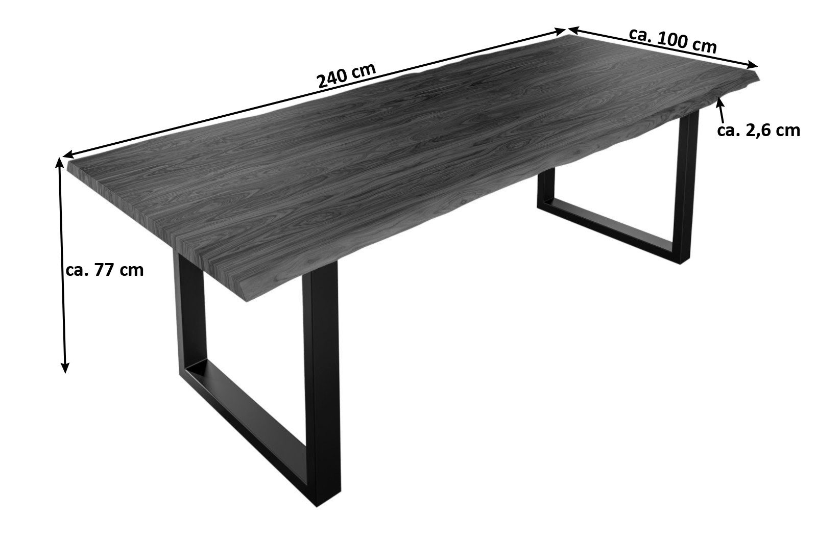 Loreno® Baumkantentisch Lauren, Tisch Baumkante 240 günstig online kaufen