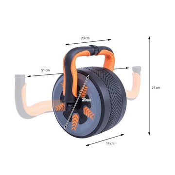 Pure 2 Improve AB-Roller Bauchtrainer/Kettlebell Bauchroller Multifunktions-Bauchrad, 2in1 3kg für Bauchmuskeln, Fitness