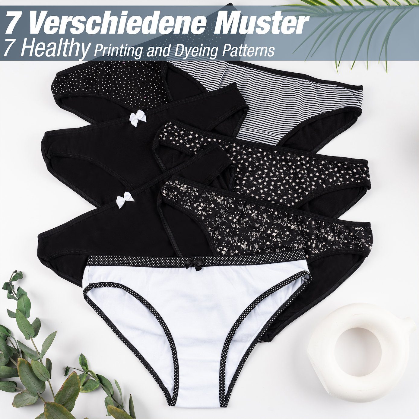 LOREZA Slip 7er Set Slips - Mix - Bunt (Packung, 7-St)