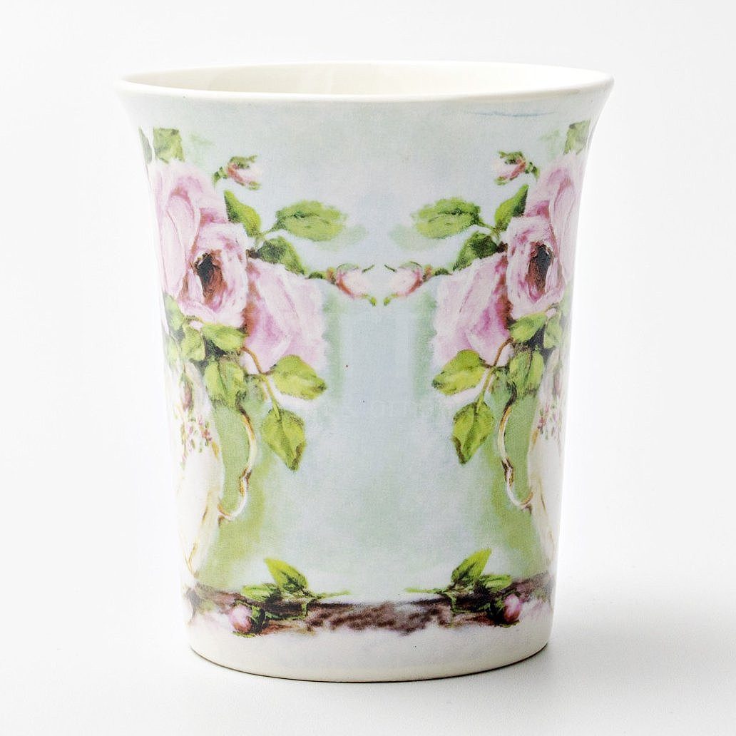 Clayre & Eef Tasse Romantischer Clayre & Eef Tasse Kaffeebecher 350 ml Rosenmotiv