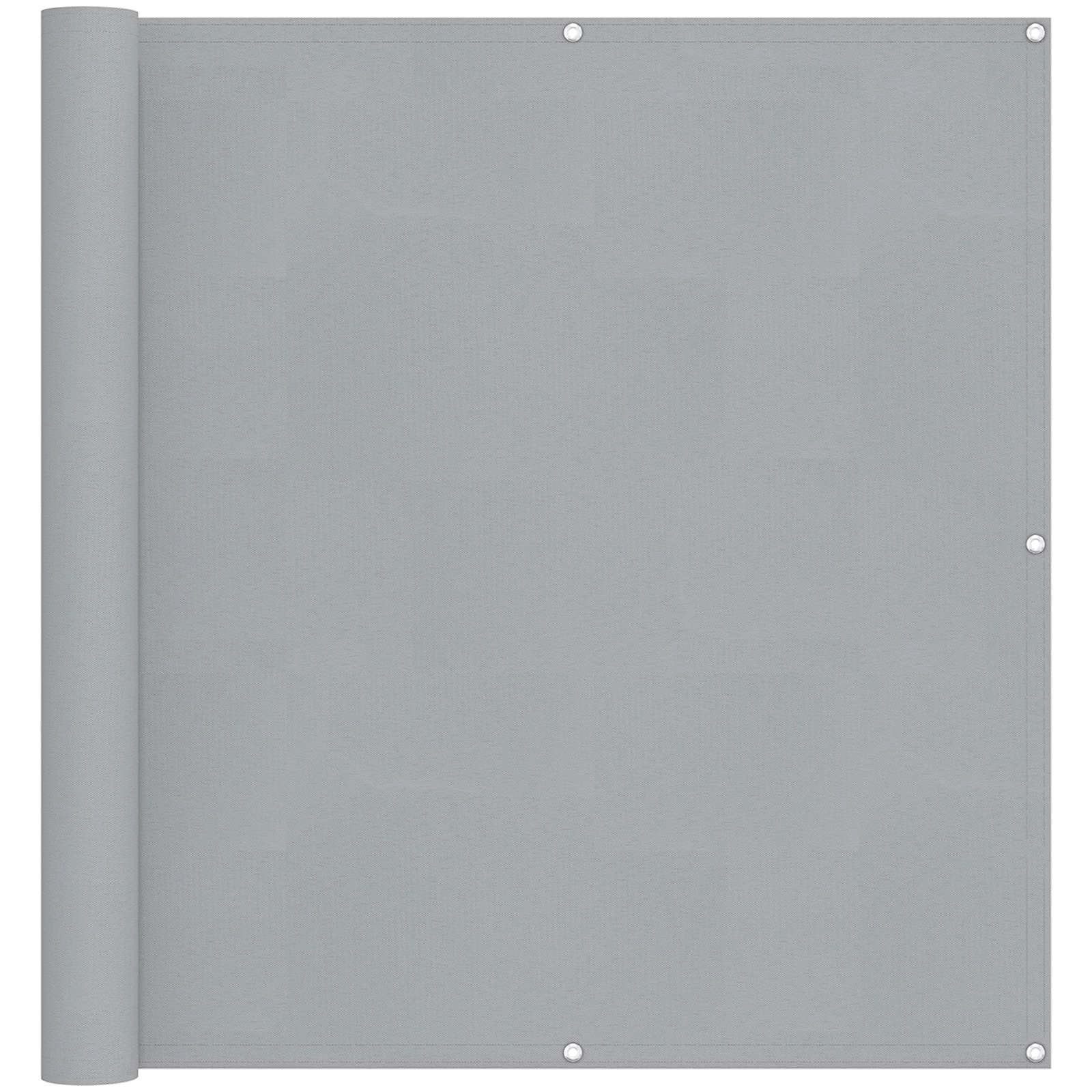 vidaXL Balkonsichtschutz Balkonsichtschutz Hellgrau 110 x 200 cm Oxford-Stoff (1-St)