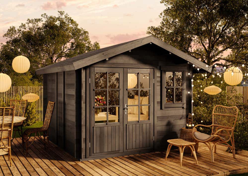 Alpholz Gartenhaus Holz Palermo, BxT: 331x331 günstig online kaufen