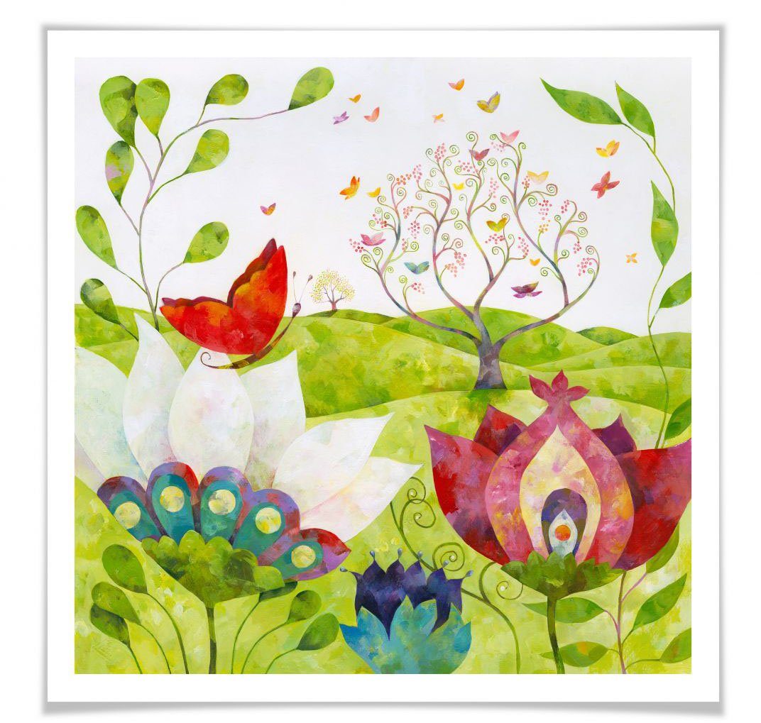 Wall-Art Poster Märchen Wandbilder Sommerwiese, Landschaft (1 St), Poster, Wandbild, Bild, Wandposter | Poster