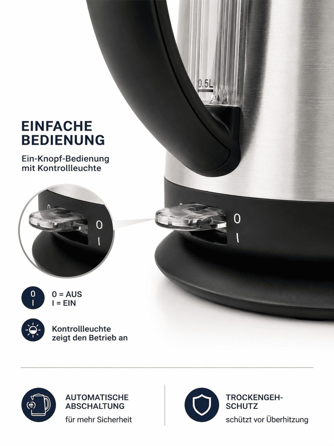 Frank & Müller Germany Teekocher F&M Elek. Teekocher 2200W Edelstahl, 2200 W