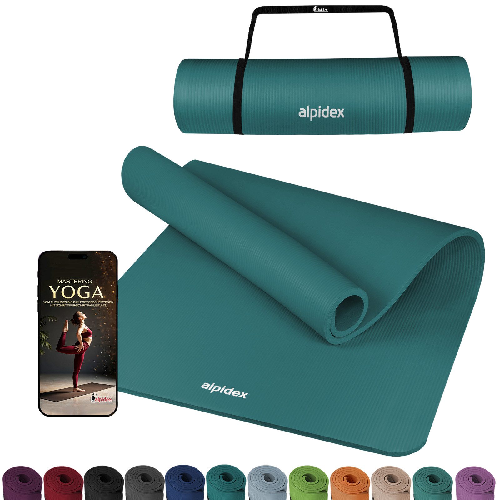 ALPIDEX Yogamatte ALPIDEX Yogamatte Extra Dick 1,5 cm