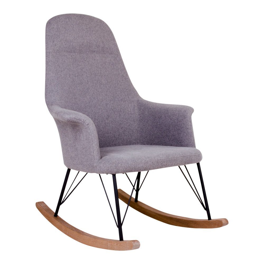 ebuy24 Relaxsessel Villy Schaukelstuhl in hellgrauen Filz, schwarzes. Reduzierter Preis € 300,85. Unverbindliche Preisempfehlung € 353,95