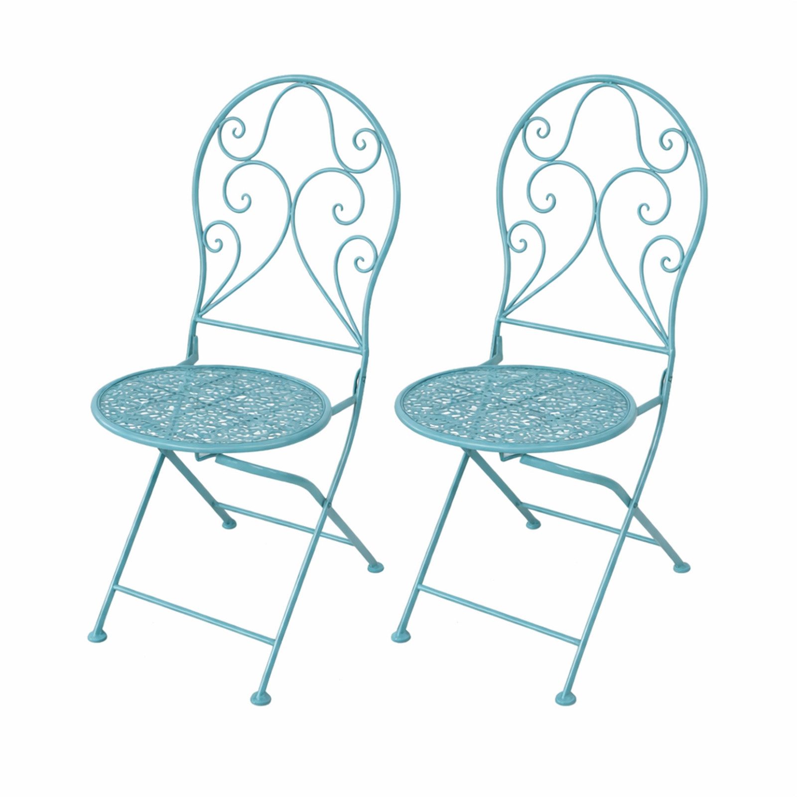HTI-Living Gartenstuhl Gartenstuhl 2er-Set Lani Blau (Set, 2 St)