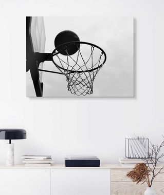 Posterlounge XXL-Wandbild Editors Choice, Blick auf einen Basketballkorb von unten, Fotografie