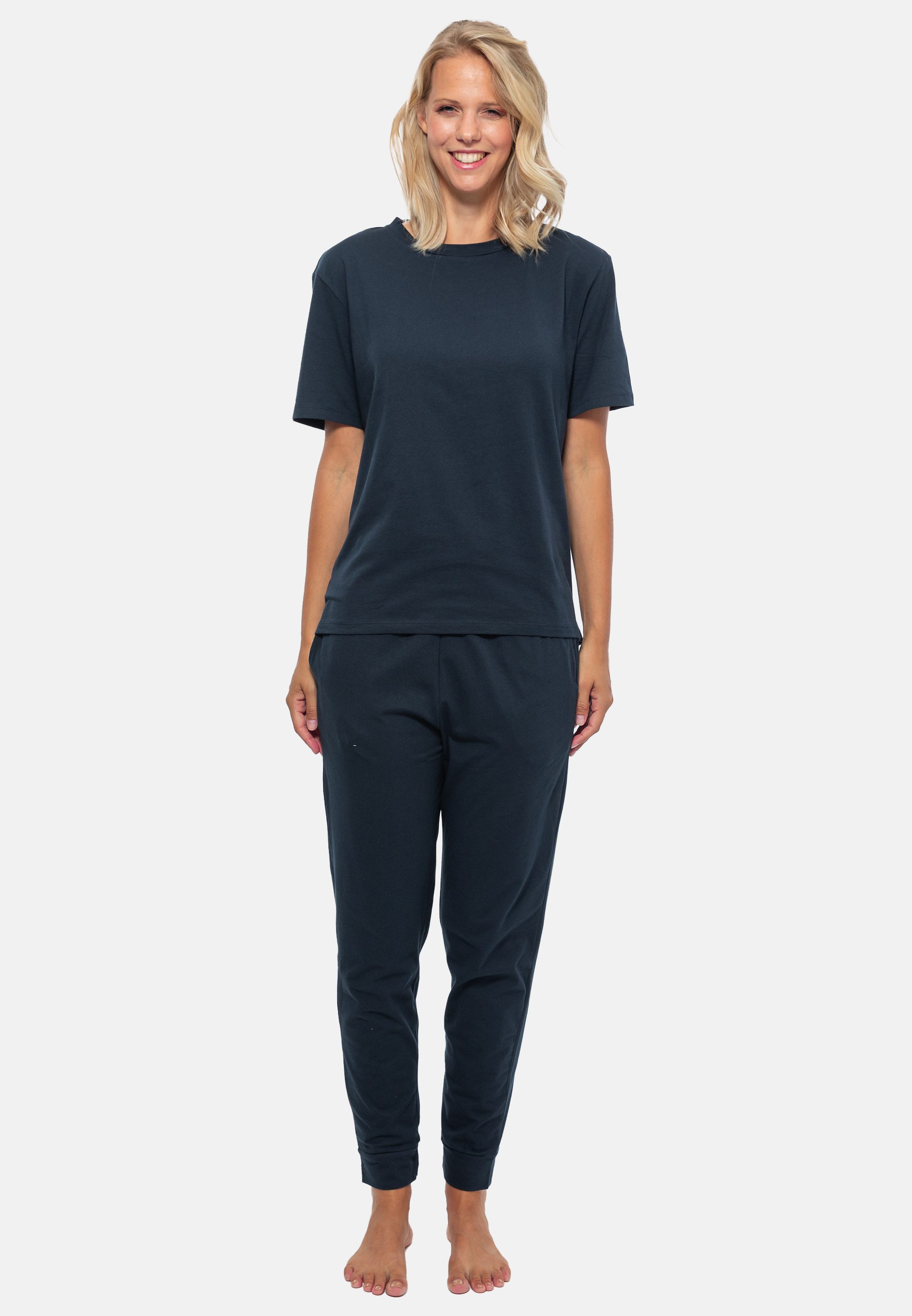 Schiesser Pyjama Organic Cotton (Set, 2 tlg) Schlafanzug - Baumwolle günstig online kaufen