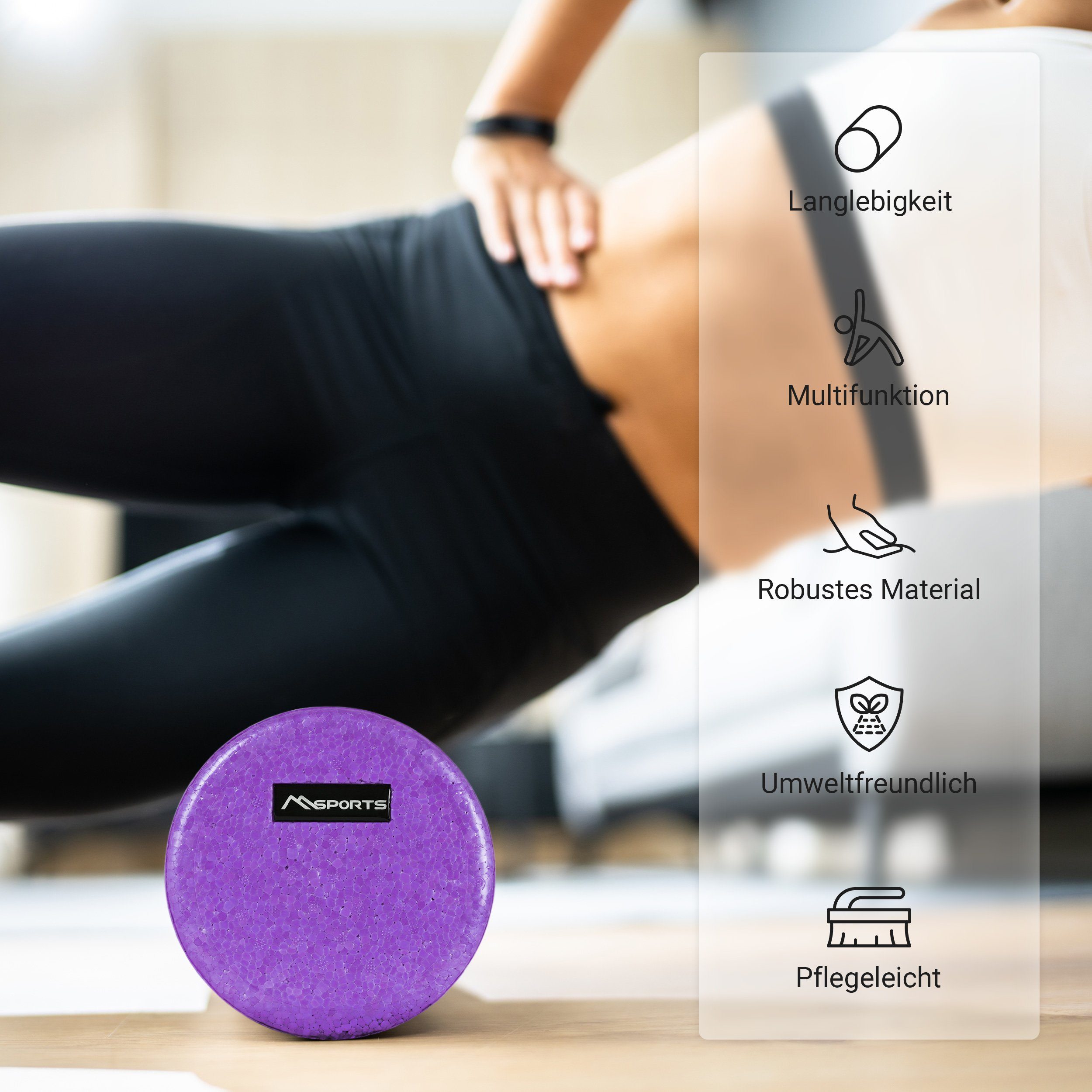 Massageball + + Massagerolle 3er Peanutball Violett Set FASZIENSET - MSports® Massagerolle