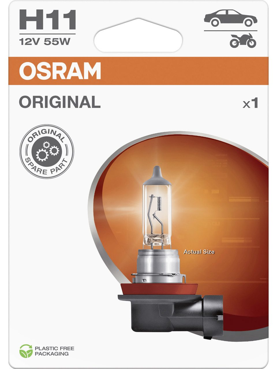 Osram KFZ-Ersatzleuchte Osram Scheinwerferlampe H11 Original 2.0