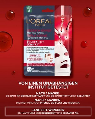 L'ORÉAL PARIS Gesichtsmaske L'Oréal Paris Set: 5x Revitalift Laser Tuchmasken