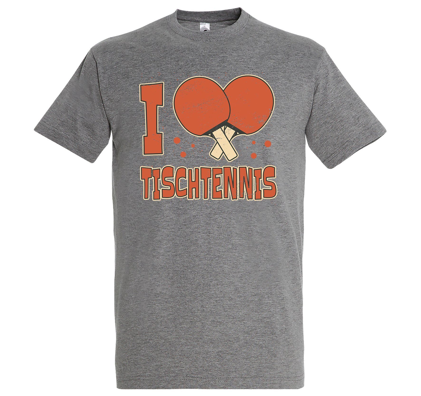 Print-Shirt I love Tischtennis Herren T-Shirt