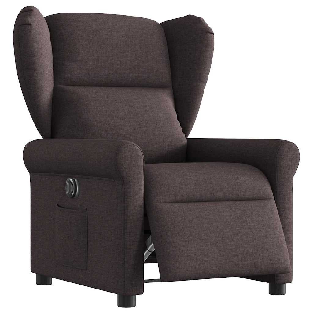 vidaXL Sessel Relaxsessel Elektrisch Dunkelbraun Stoff günstig online kaufen